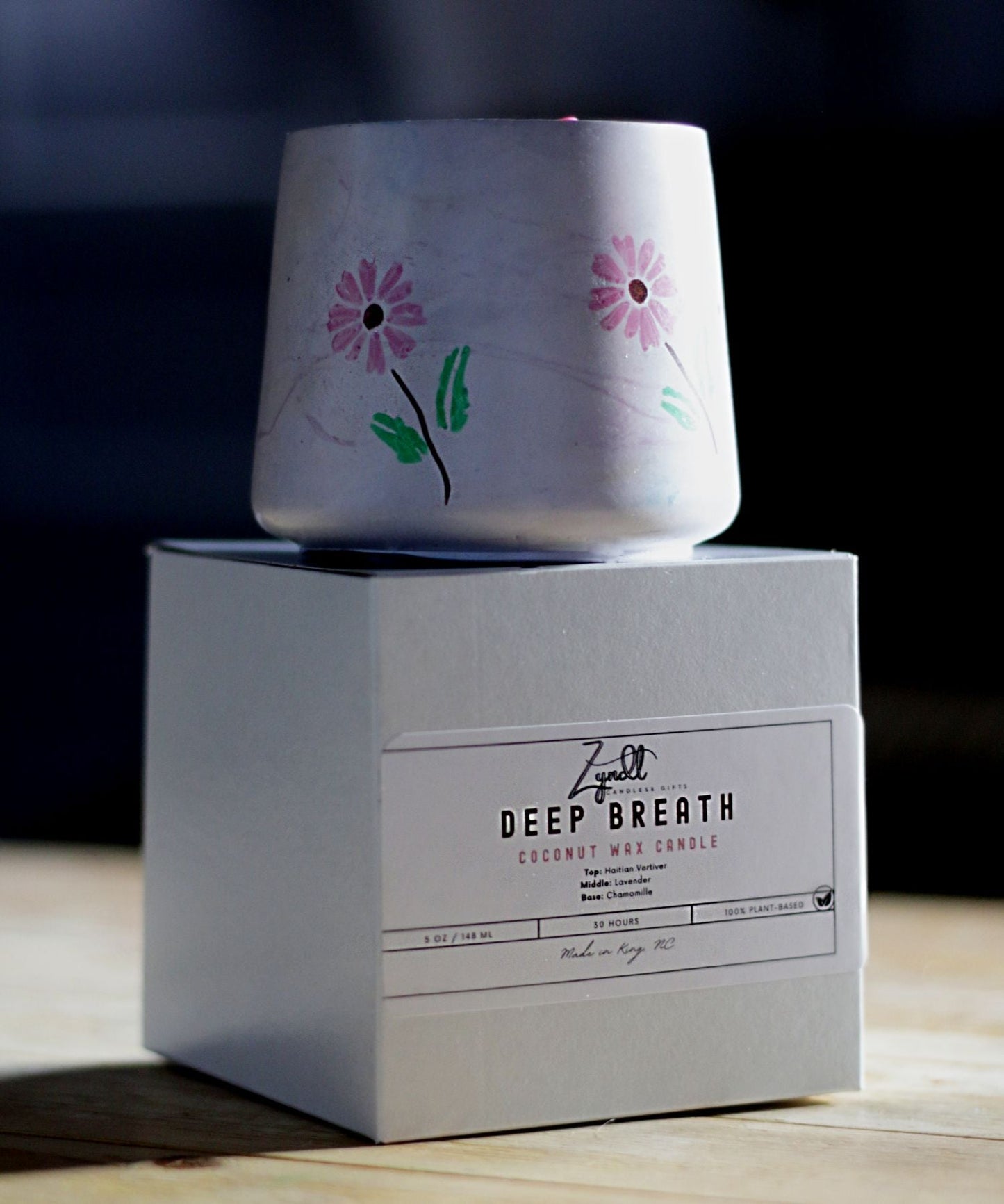 5oz Coconut Wax Candles, Lavender And Vetiver Scented Aromatherapy Candles - ZyndlCandles