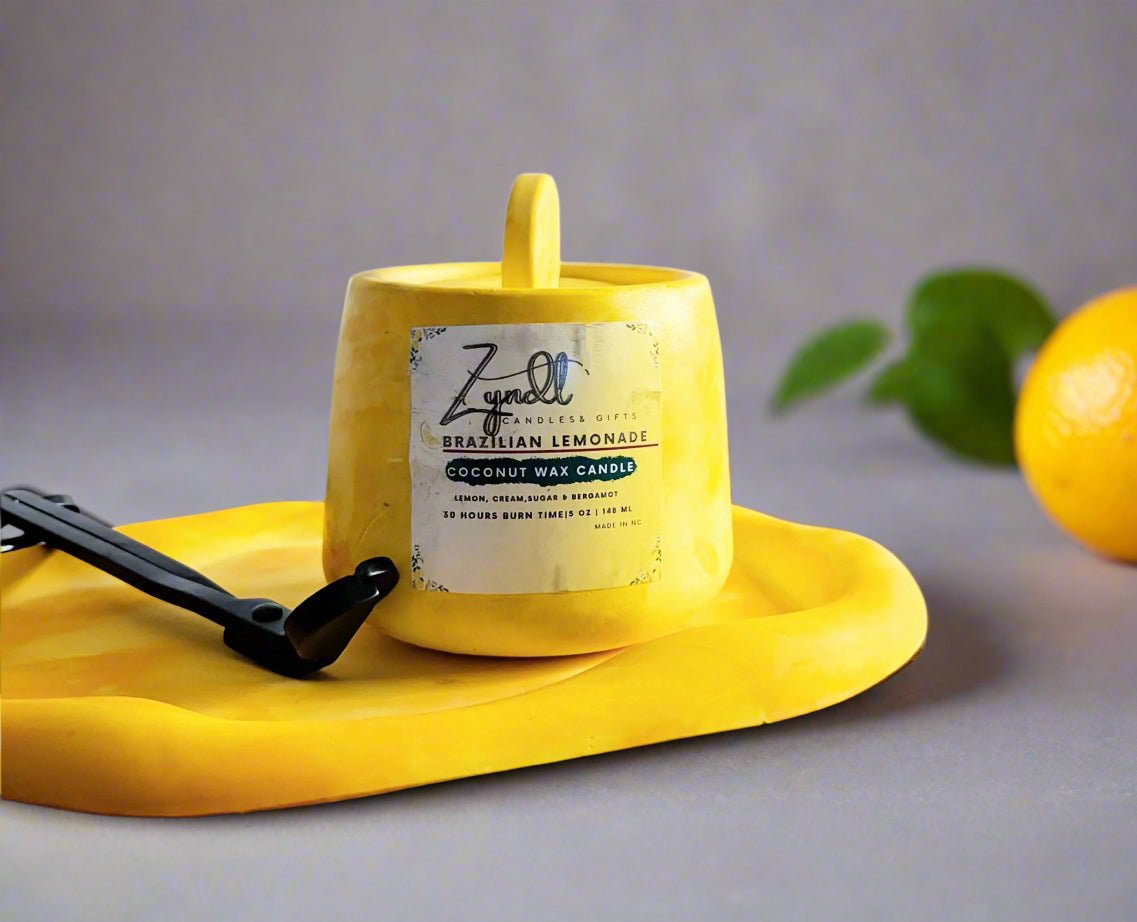Brazilian Lemonade Handmade Candle | 5 oz Candle | Lemon and bergamot candle - ZyndlCandles