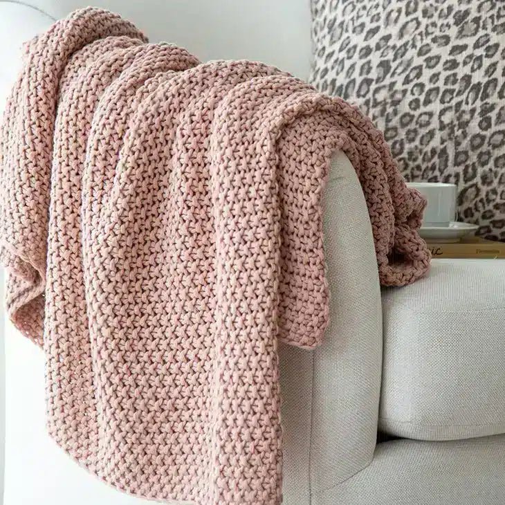 Chloe Cotton Chunky Knit Throw Blanket - ZyndlHome Decor