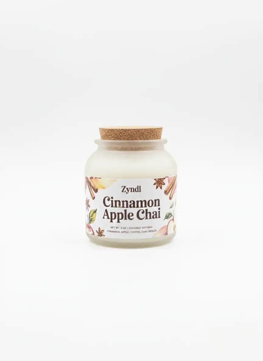 Cinnamon Apple Chai Scented Candle - Apple Scented Candle with Soy Wax - ZyndlFall Candles