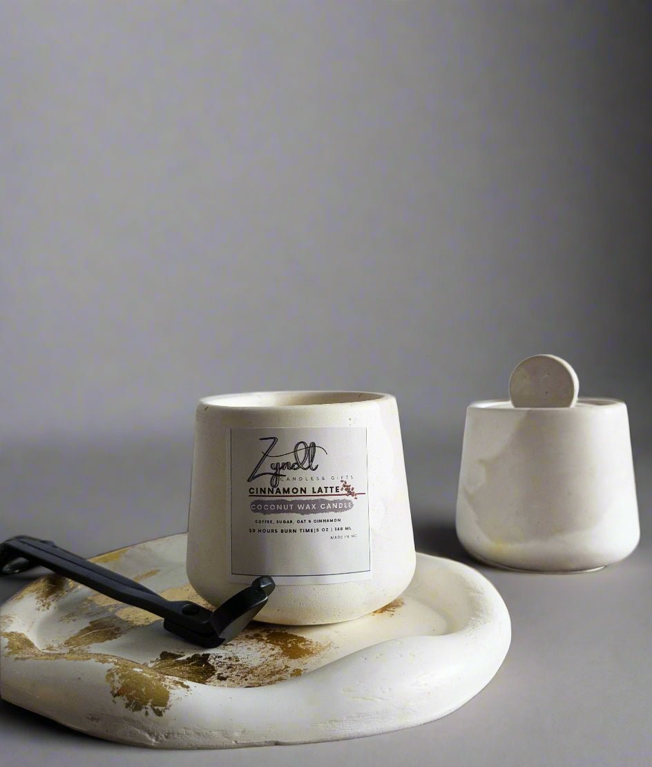 Cinnamon Latte Handmade Candle | 5 oz Coffee Scented Candle | Handmade Gift - ZyndlCandles