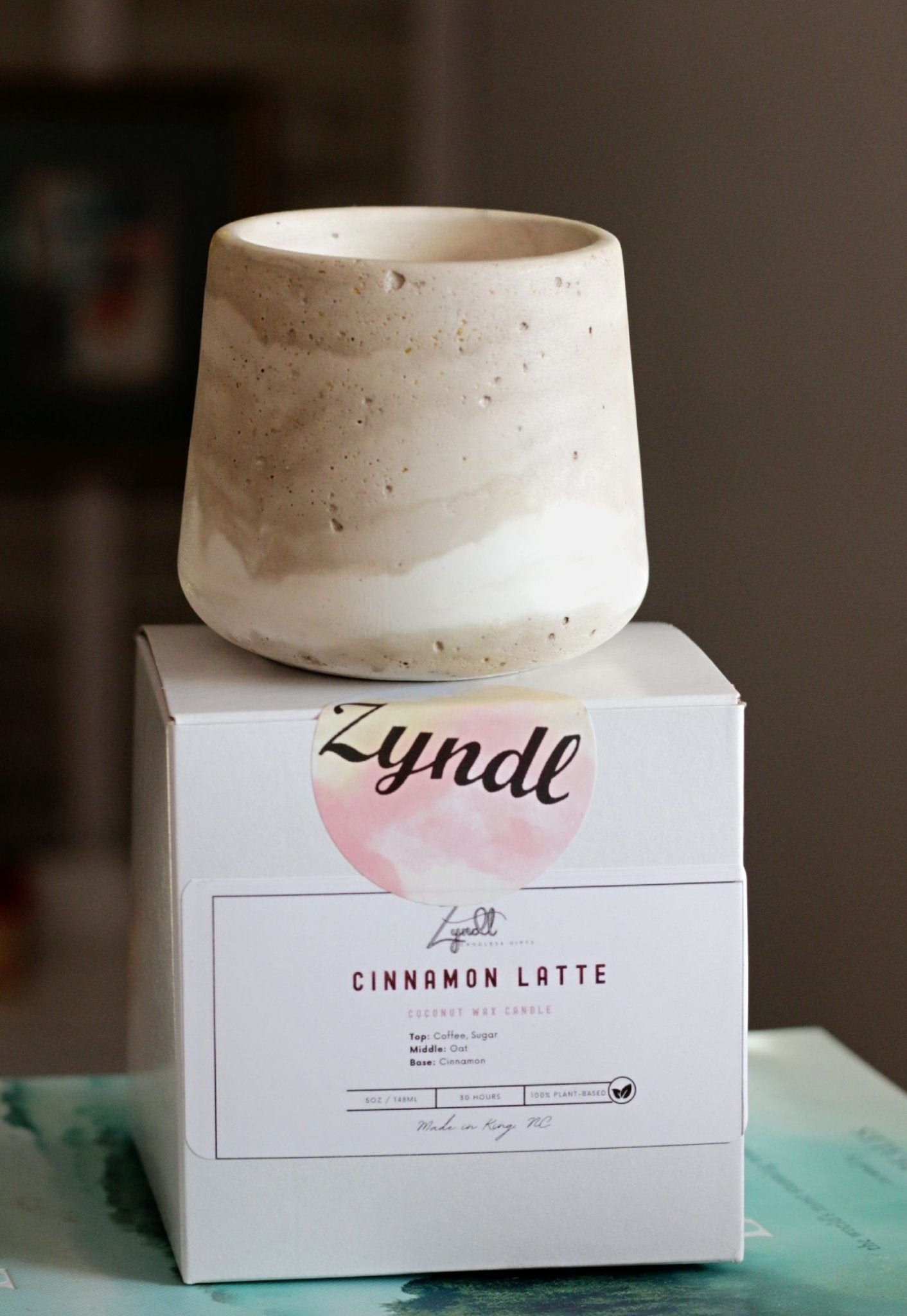 Cinnamon Latte Handmade Candle | 5 oz Coffee Scented Candle | Handmade Gift - ZyndlCandles