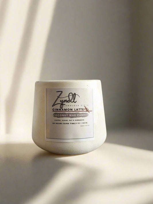 Cinnamon Latte Handmade Candle | 5 oz Coffee Scented Candle | Handmade Gift - ZyndlCandles