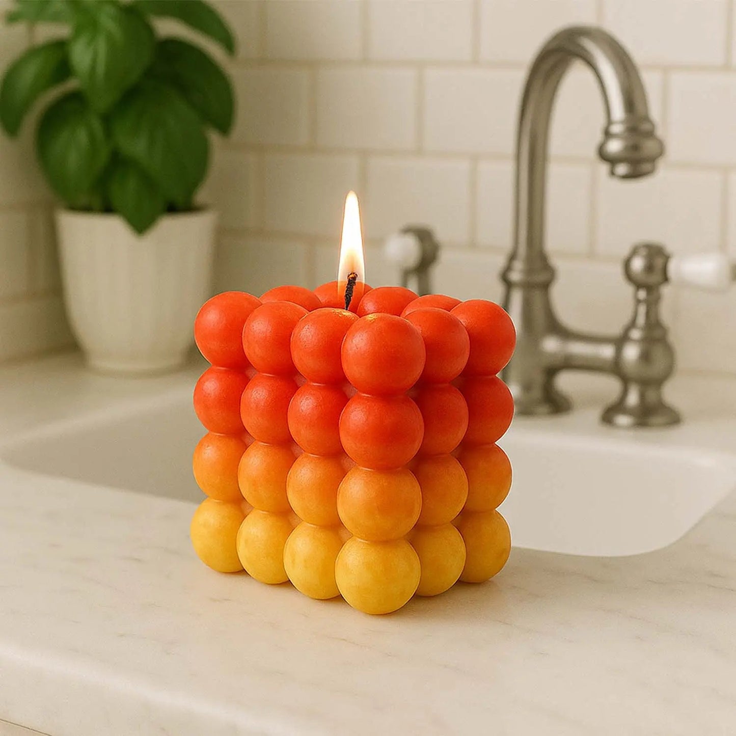 Colorful Pillar Candle | bubble pillar candles - ZyndlCandles