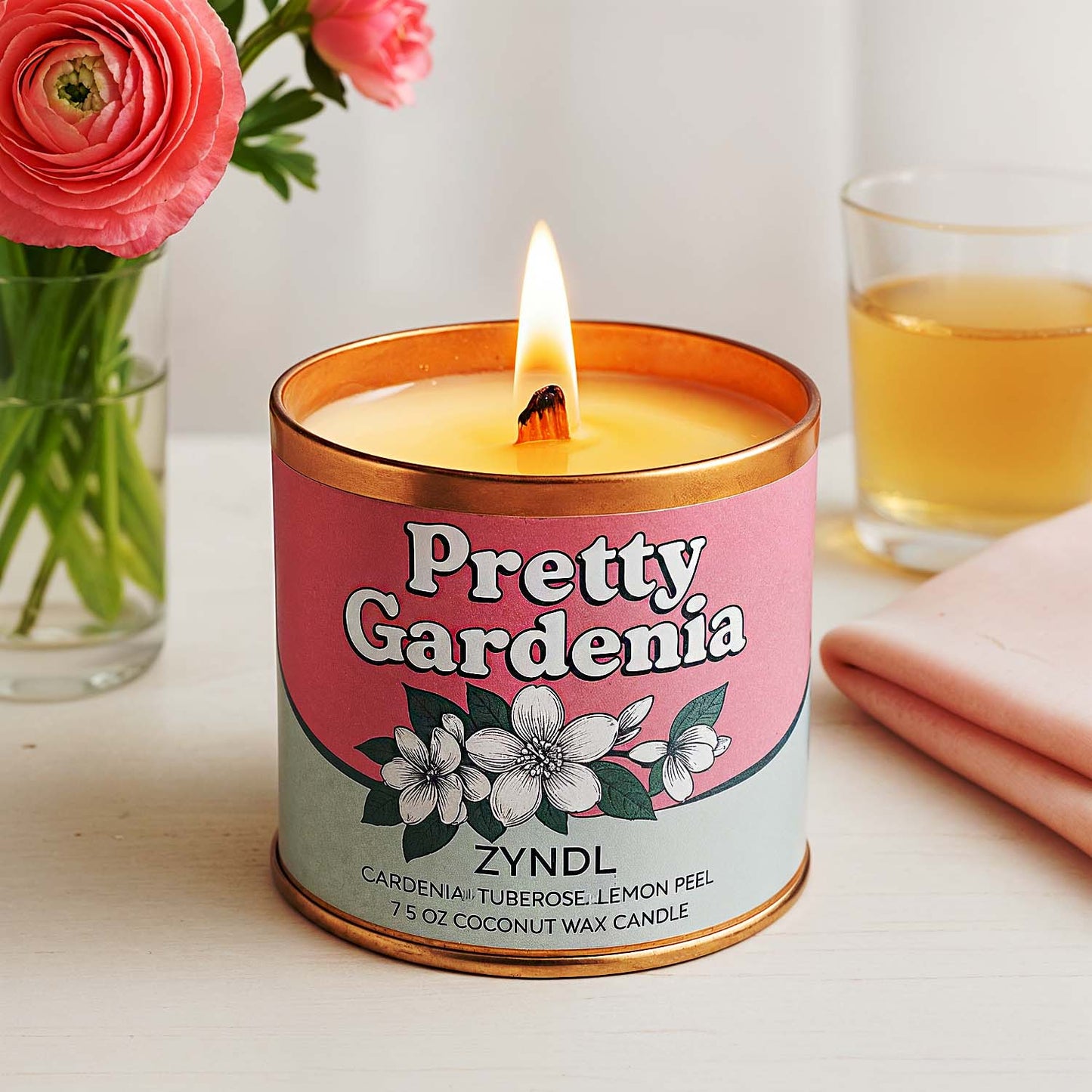 Gardenia & Tuberose Scented Candle - ZyndlCandles
