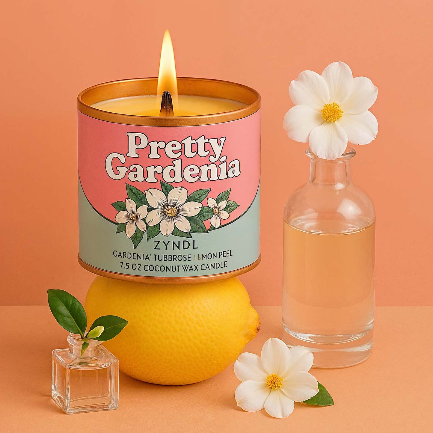 Gardenia & Tuberose Scented Candle - ZyndlCandles