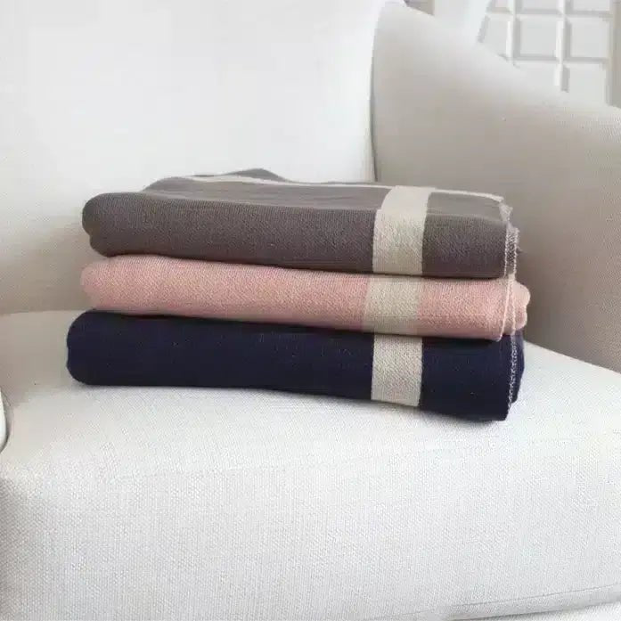Jouri Equestrian Striped Cotton Knit Throw - ZyndlHome Decor