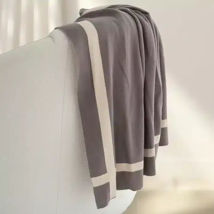 Jouri Equestrian Striped Cotton Knit Throw - ZyndlHome Decor
