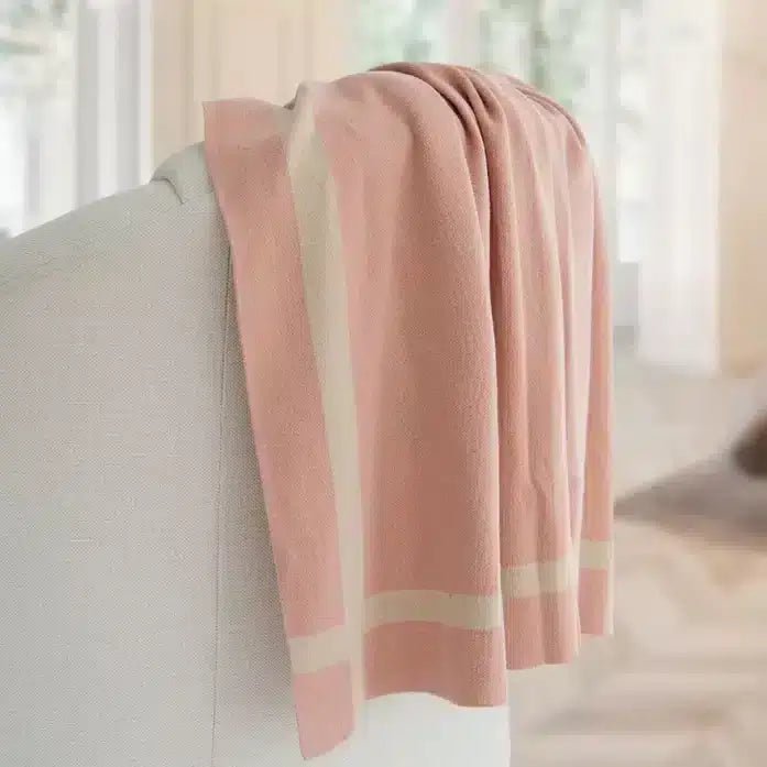 Jouri Equestrian Striped Cotton Knit Throw - ZyndlHome Decor