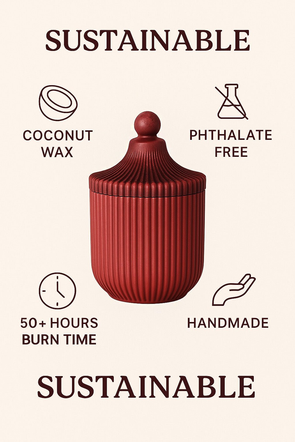 Nag Champa Incense Candle – 8 oz Coconut Wax with Wood Wick - ZyndlCandles