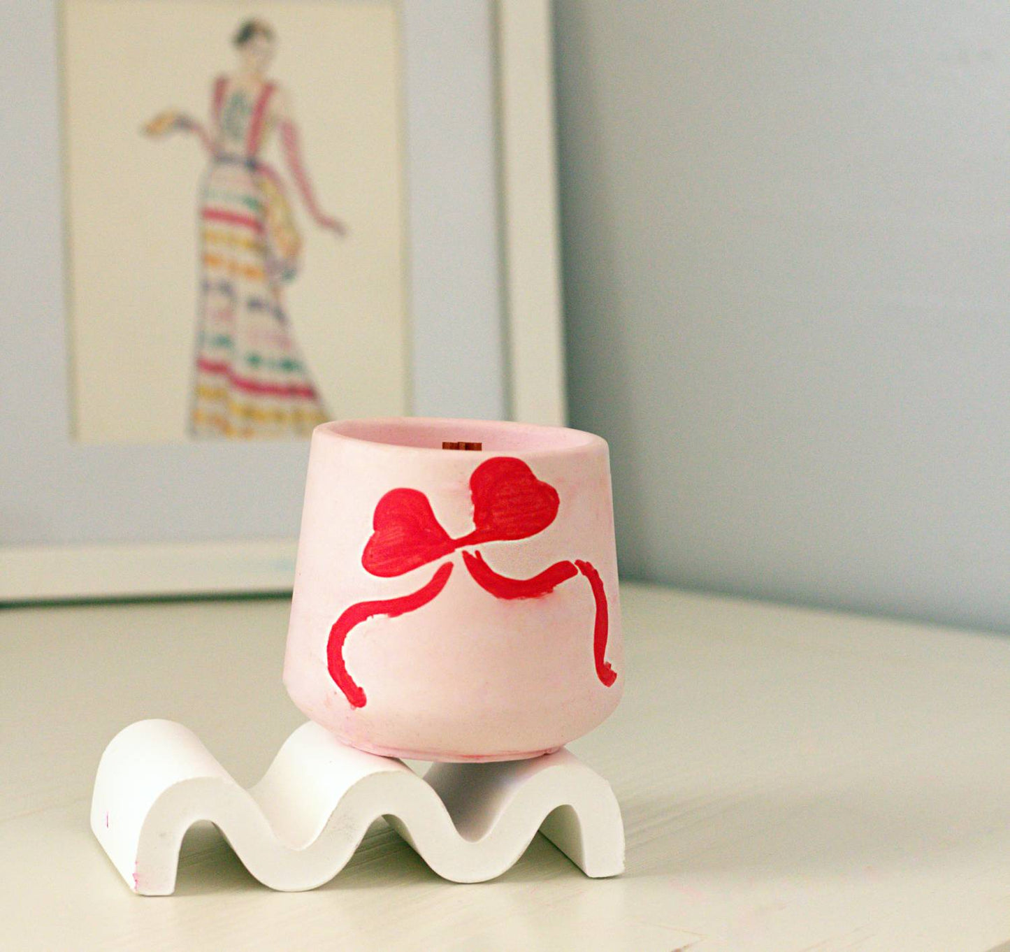 Red Bow 5 oz Candle - Sweet Heart candle - ZyndlCandles