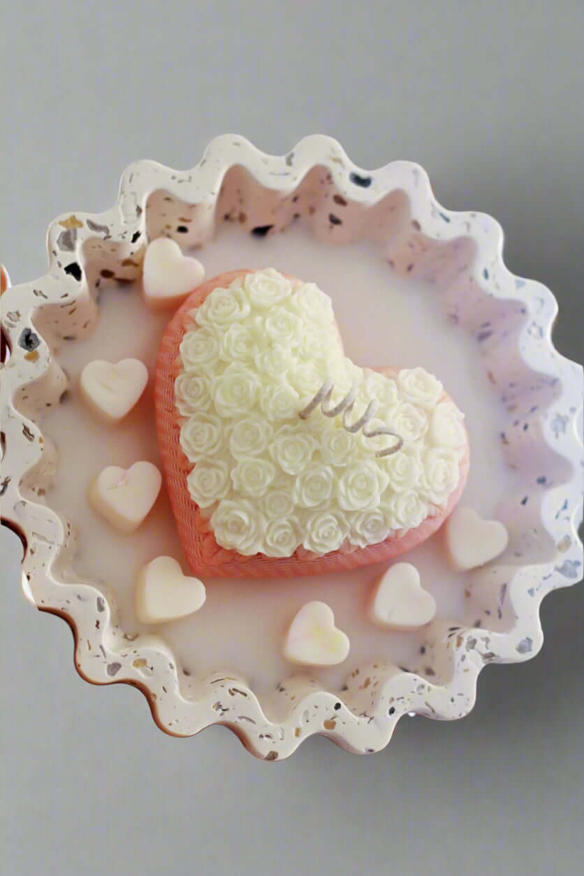 Romantic Heart Candle |6 oz Handmade Candle - ZyndlCandles