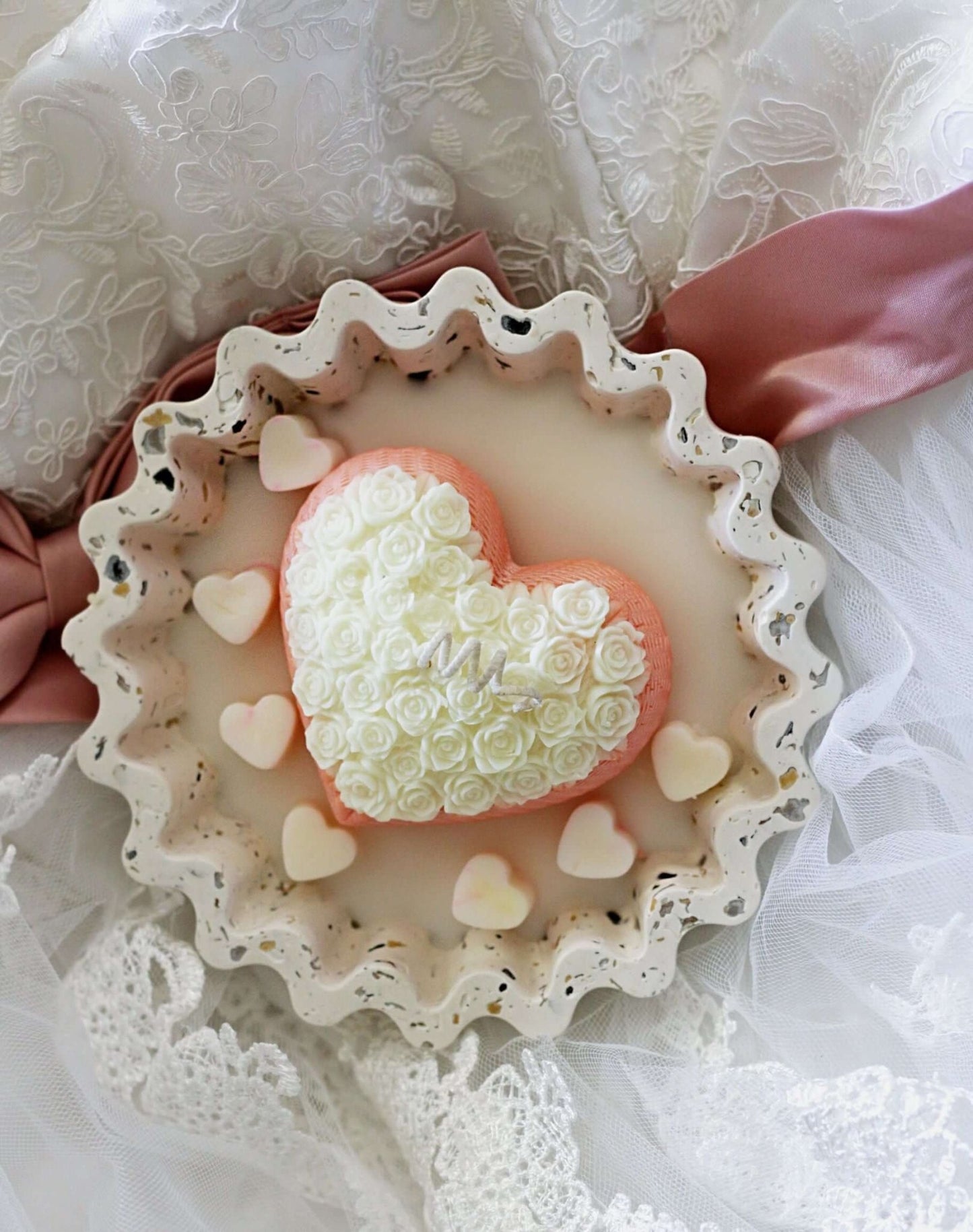 Romantic Heart Candle |6 oz Handmade Candle - ZyndlCandles