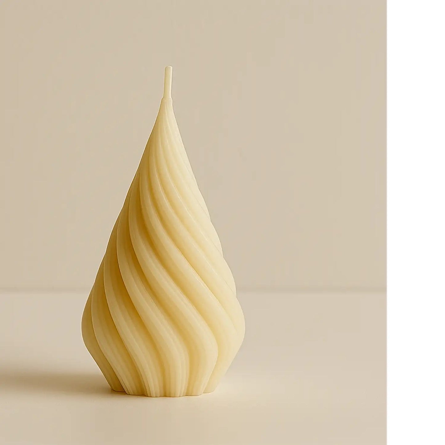 Spiral Pillar Candles - Aesthetic Spiral Light Candles (Set of 2, Coconut Soy Wax) - ZyndlCandles