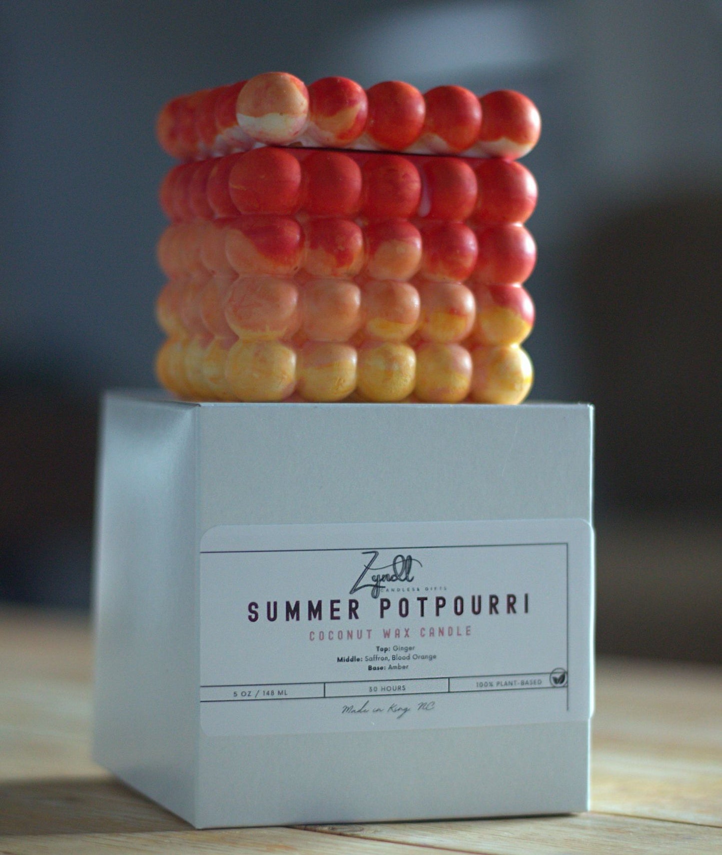 Summer Potpourri Candle | Blood orange and ginger candle - ZyndlCandles