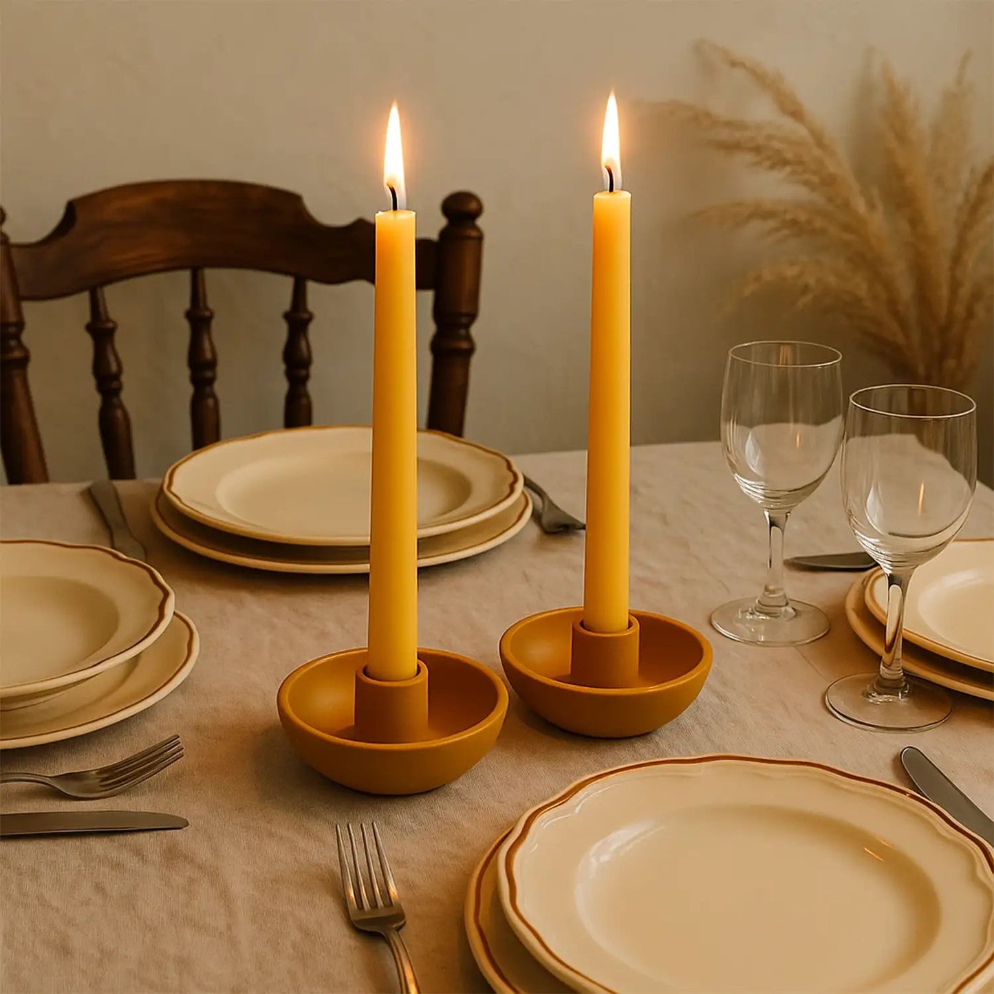 Taper Candle Holders |Tall Candle Stick Holder | Set of 2 - ZyndlCAndle Accessories