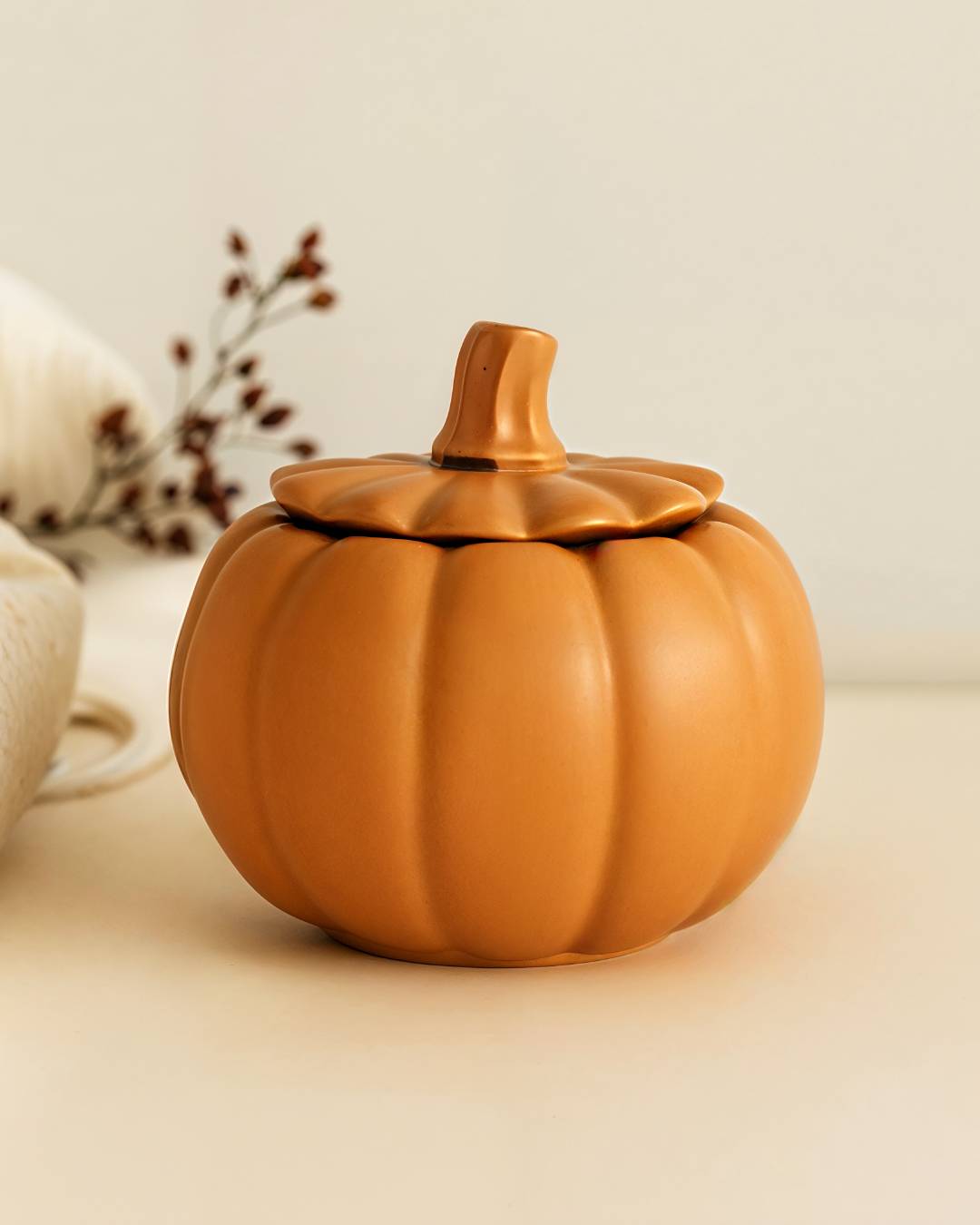 Concrete Pumpkin Jar - ZyndlHome Decor
