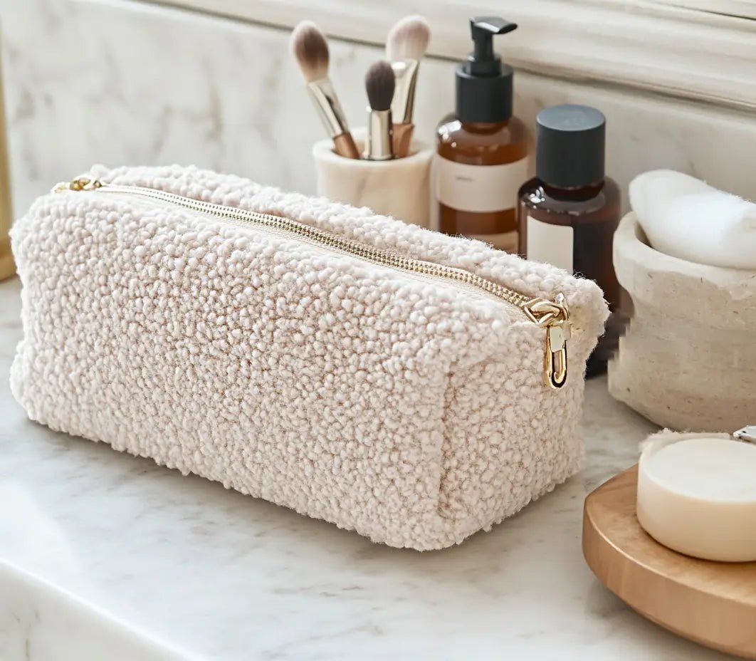 Cream Terry Makeup Bag - ZyndlBeauty Accessories