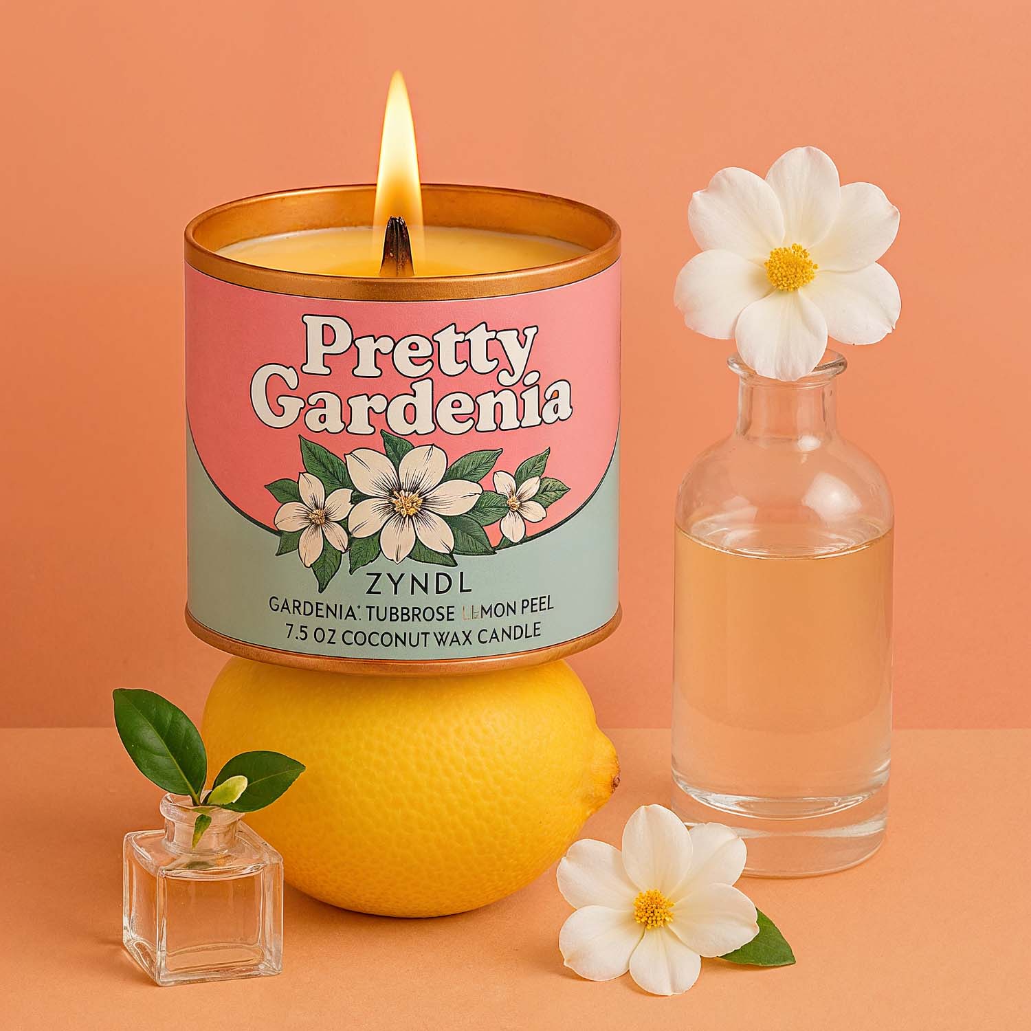 Gardenia & Tuberose Scented Candle - ZyndlCandles