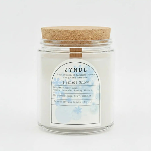 I Smell Snow – Woodsy Scented Candle (10 oz) - ZyndlFall Candles