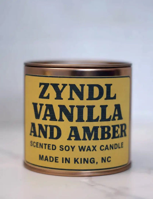 Vanilla and Amber Scented Candle - Premium Soy Wax Candle - ZyndlFall Candles