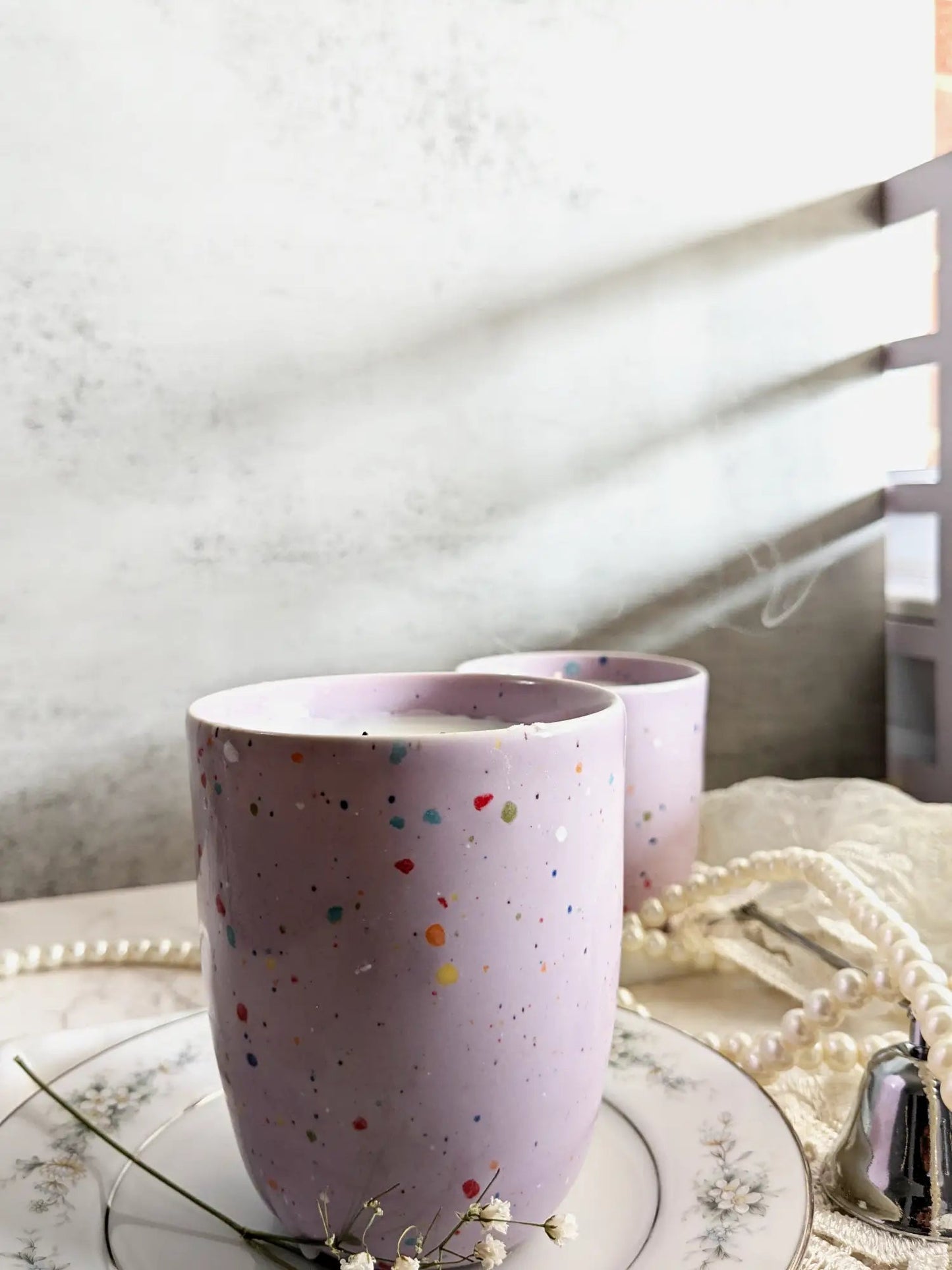White Lavender Candle - Beauty Rest - (9 oz) - ZyndlCandles